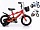 Велосипед 2-х колесный 16* доп.колёса, корзина КРАСНЫЙ (11-2) №11018
